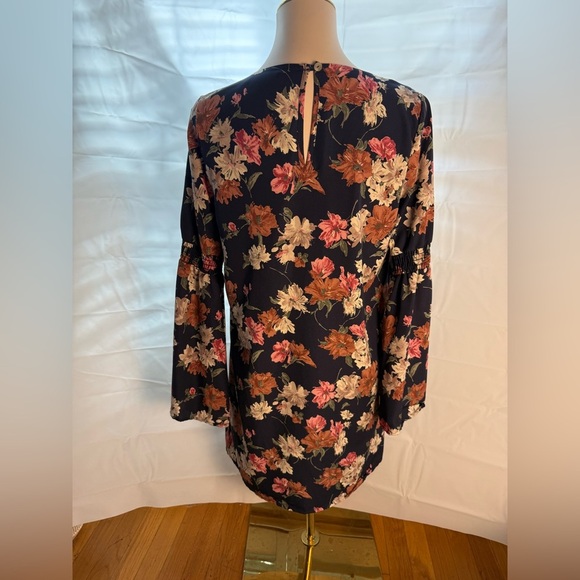 Peach Love California Blue Pink Bell Sleeve Halter Midi Sundress - Picture 4 of 8